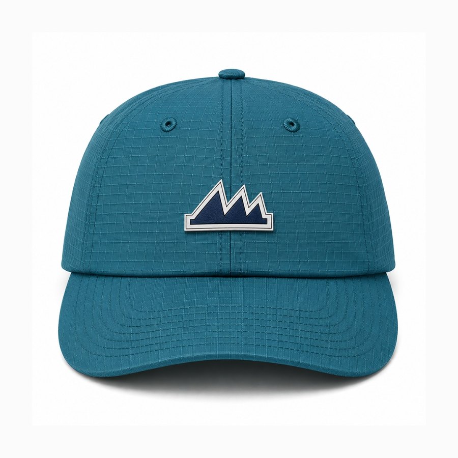 Woven patch on cap
